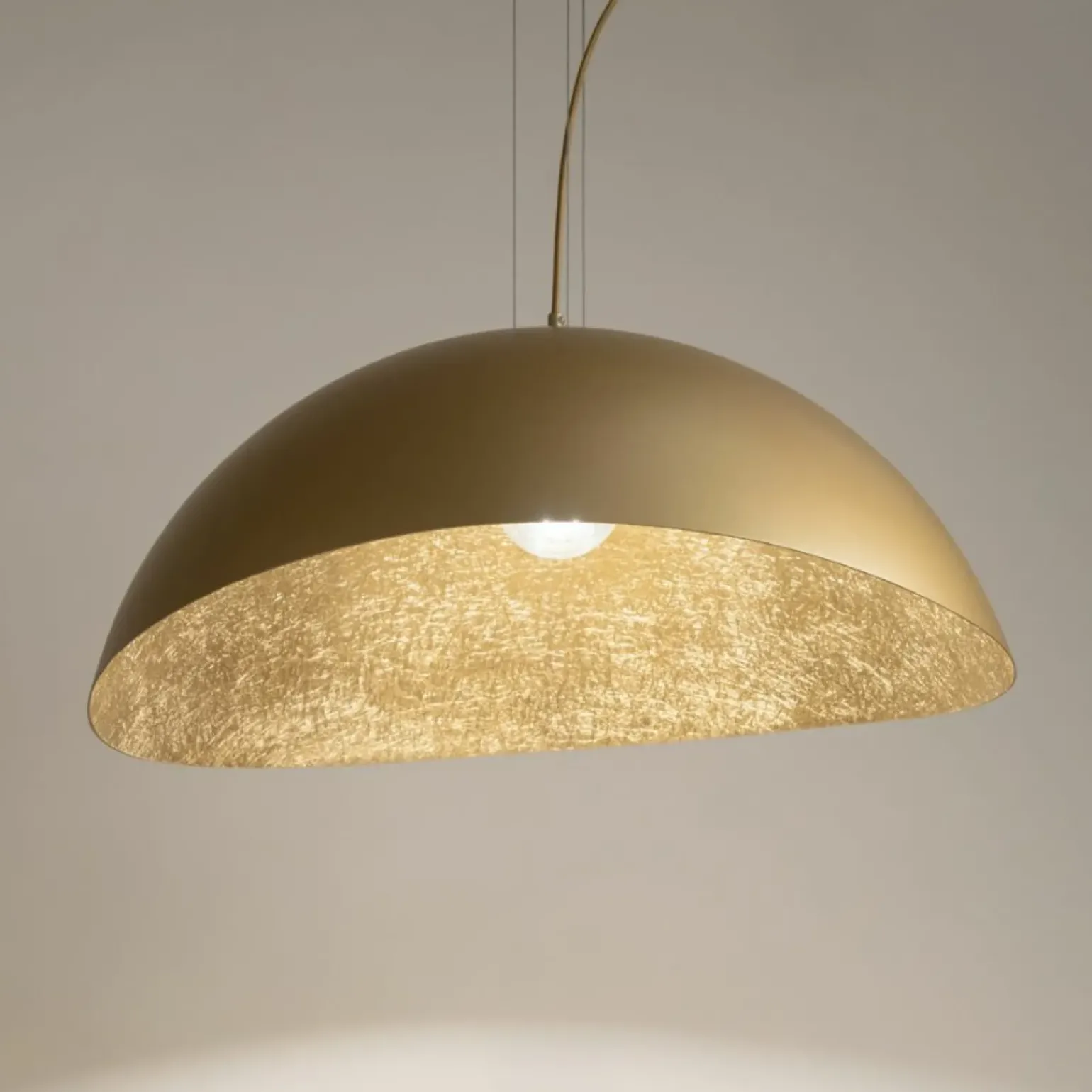 Best Złota lampa wisząca, jedno źródło światła SIG 40596 z serii SOLARIS Żyrandole Nowoczesne