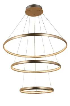 Cheap Złota lampa wisząca LED okręgi do salonu AZ4429 BRIGHTON | Kaja Żyrandole Nowoczesne