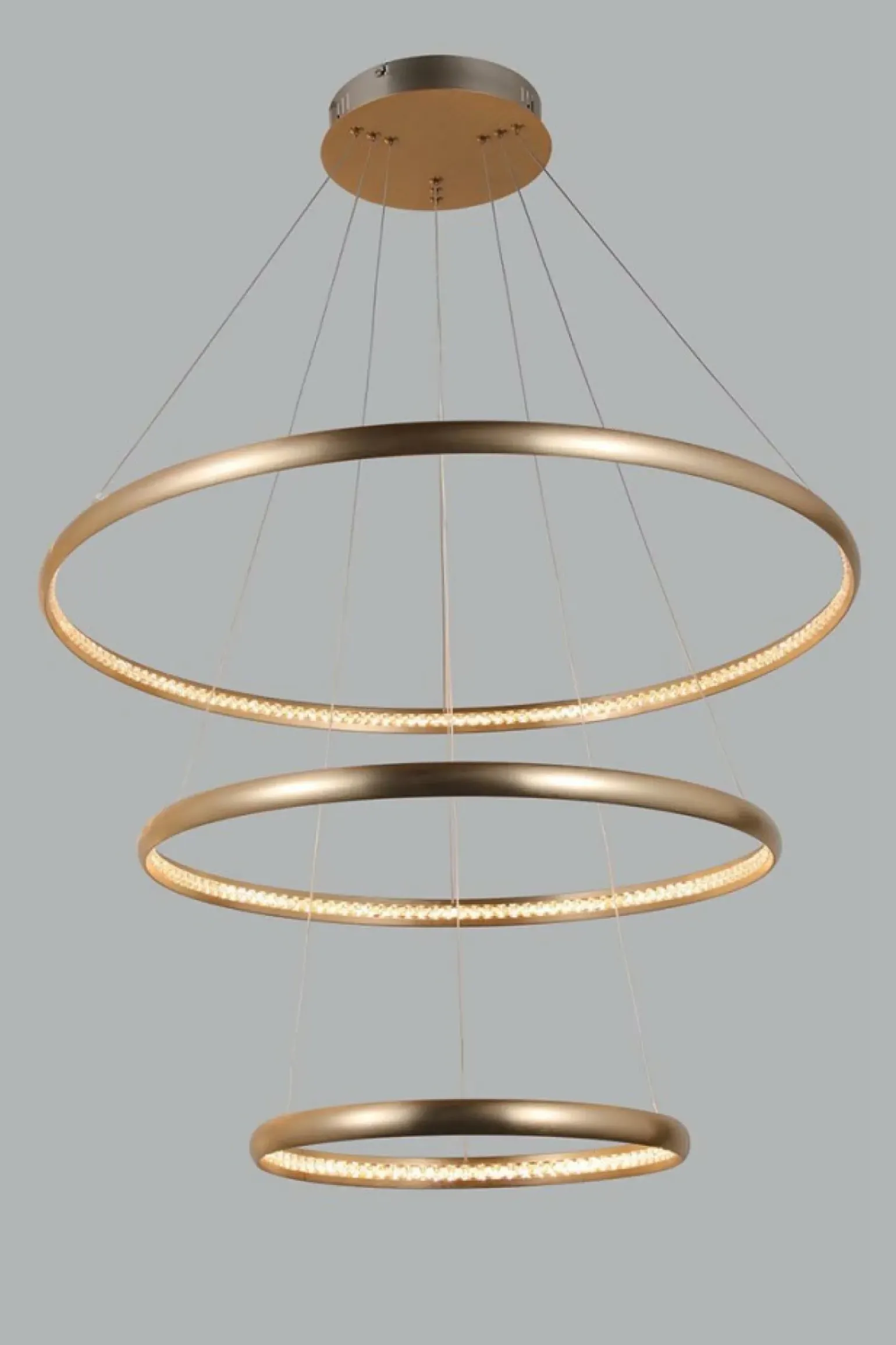 Cheap Złota lampa wisząca LED okręgi do salonu AZ4429 BRIGHTON | Kaja Żyrandole Nowoczesne