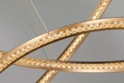 Cheap Złota lampa wisząca LED okręgi do salonu AZ4429 BRIGHTON | Kaja Żyrandole Nowoczesne