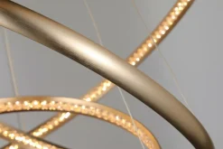 Cheap Złota lampa wisząca LED okręgi do salonu AZ4429 BRIGHTON | Kaja Żyrandole Nowoczesne