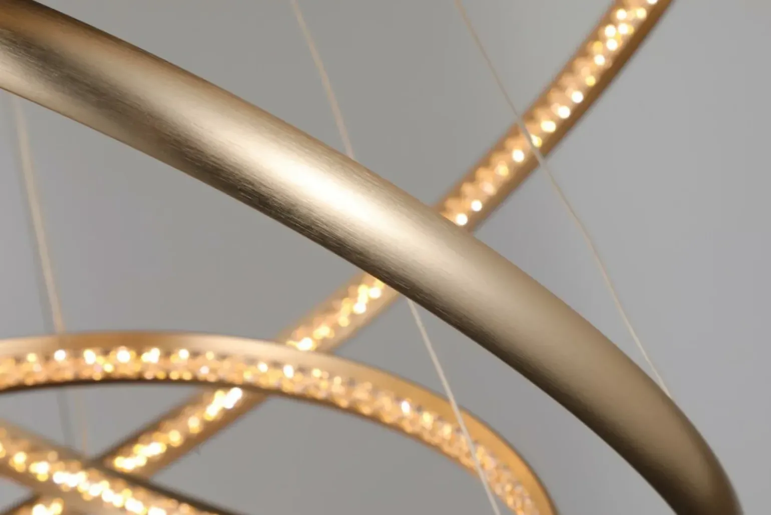 Cheap Złota lampa wisząca LED okręgi do salonu AZ4429 BRIGHTON | Kaja Żyrandole Nowoczesne