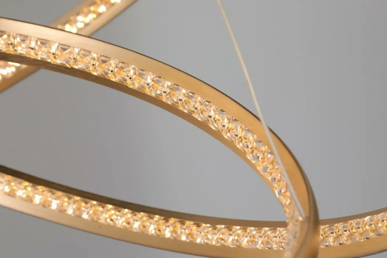 Cheap Złota lampa wisząca LED okręgi do salonu AZ4429 BRIGHTON | Kaja Żyrandole Nowoczesne