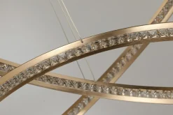 Cheap Złota lampa wisząca LED okręgi do salonu AZ4429 BRIGHTON | Kaja Żyrandole Nowoczesne