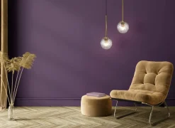 Hot Złota lampa wisząca, przezroczysty klosz MOD061PL-01BS1 z serii LIGERO Żyrandole Nowoczesne