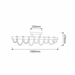 Best Złota lampa wisząca, spirala do kuchni ABR-HILTON-38W SPIRALI | Kaja Żyrandole Nowoczesne