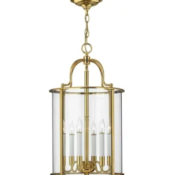 Sklep Kaja Złota lampa wisząca, szklany klosz HK-GENTRY-P-L-PB z serii GENTRY