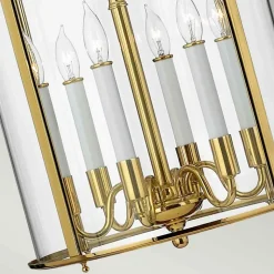 Sklep Kaja Złota lampa wisząca, szklany klosz HK-GENTRY-P-L-PB z serii GENTRY