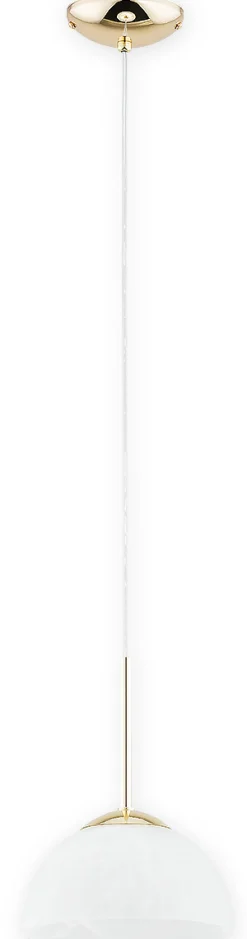Sklep Kaja Złota lampa wisząca z alabastrowym kloszem O3131 W1 ZL | Kaja