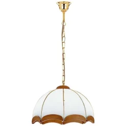 Sklep Kaja Złota lampa wisząca z elementami z drewna AL 762 | Kaja