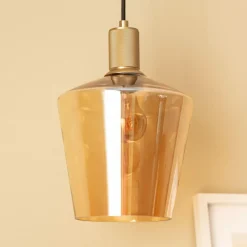 Sale Złota lampa wisząca z m kloszem ABR-LWOGI OGI | Kaja Żyrandole Nowoczesne