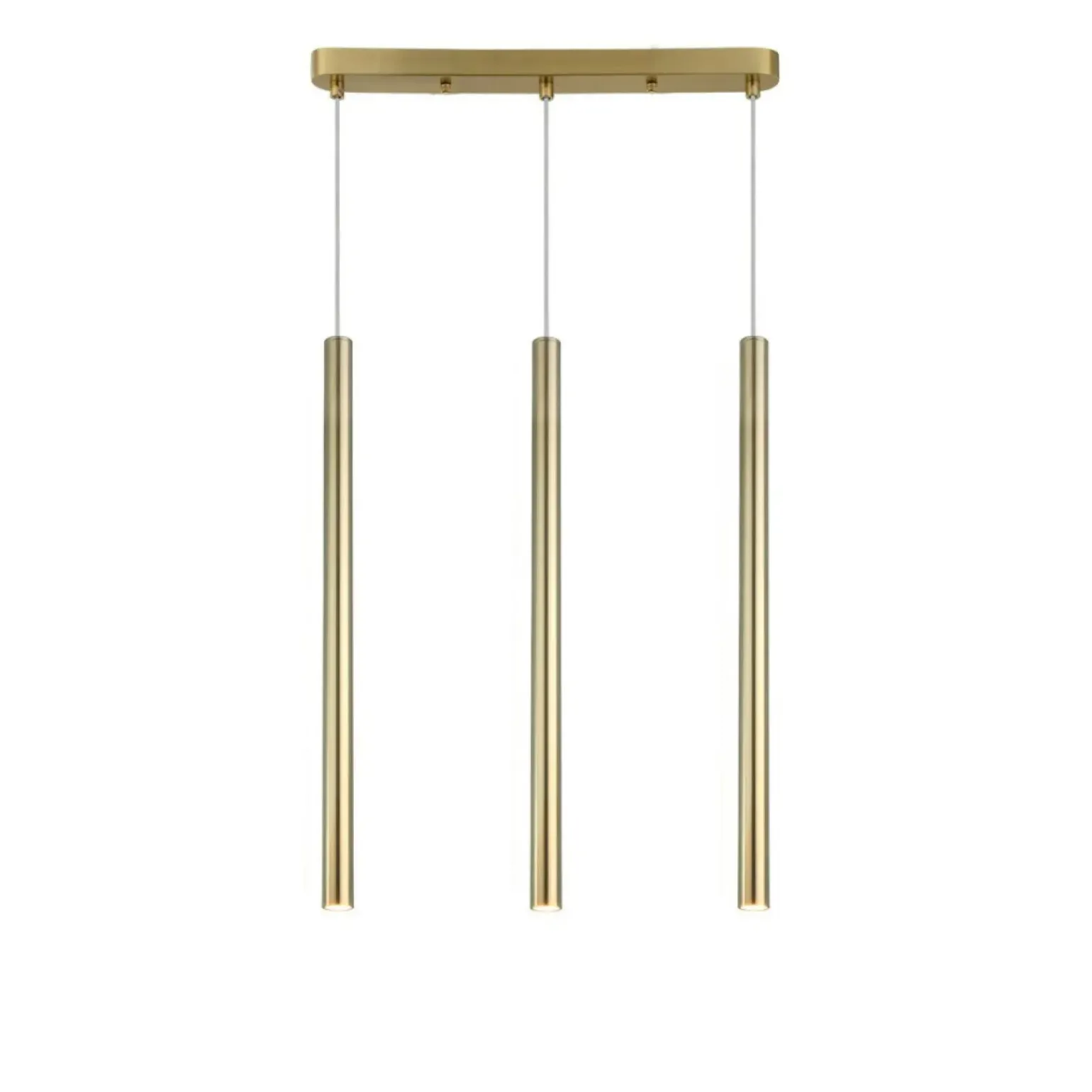 New Złota lampa wisząca z tubami, nad stół LP-894/3L GD LUNGO | Kaja Żyrandole Nowoczesne