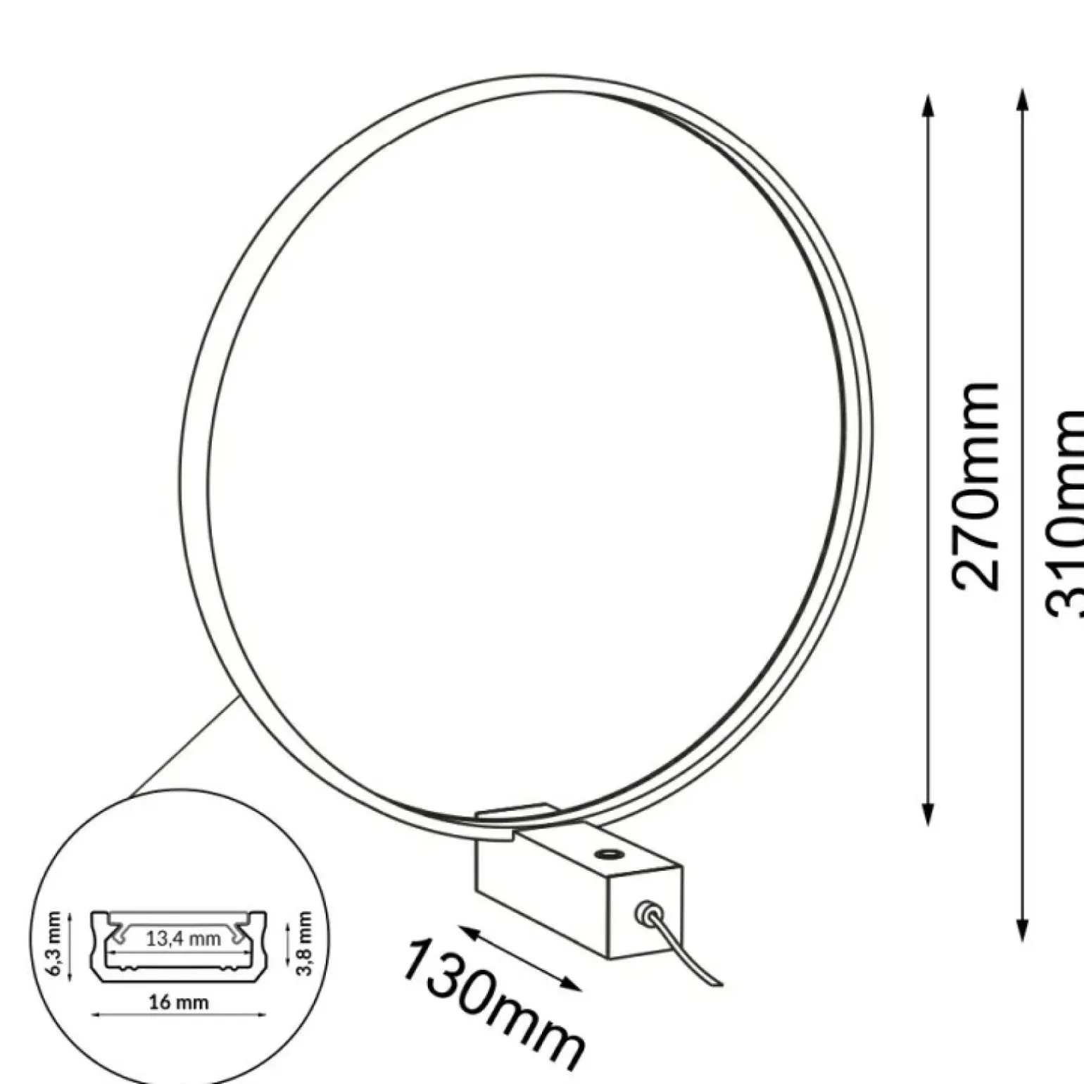 Sklep Kaja Złota lampka nocna koło LED ⌀27cm 4000K ANT 2005 AGARO | Kaja