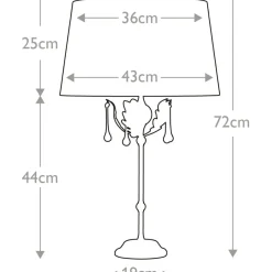 Sklep Kaja Złota lampka stołowa do salonu AML-TL-BRONZE z serii AMARILLI