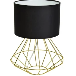 Sklep Kaja Złota lampka stołowa z czarnym abażurem MLP6272 z serii LUPO | Kaja Oświetlenie