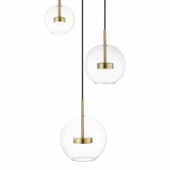 Discount Złota, ledowa lampa z kloszami P0428-03L-L4AC ENCELADUS | Kaja Żyrandole Nowoczesne