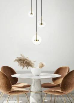 Discount Złota, ledowa lampa z kloszami P0428-03L-L4AC ENCELADUS | Kaja Żyrandole Nowoczesne