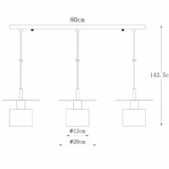 Outlet Złota listwa ze zwisami, stołu ZM A8183-3A z serii SARDA | Kaja Żyrandole Nowoczesne