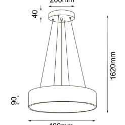Best Sale Złota, matowa lampa wisząca do sypialni ⌀40cm ANT 5092 SENGO | Kaja Żyrandole Nowoczesne