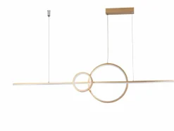 New Złota, minimalistyczna lampa wisząca LED do jadalni AZ5260 SARA | Kaja Żyrandole Nowoczesne