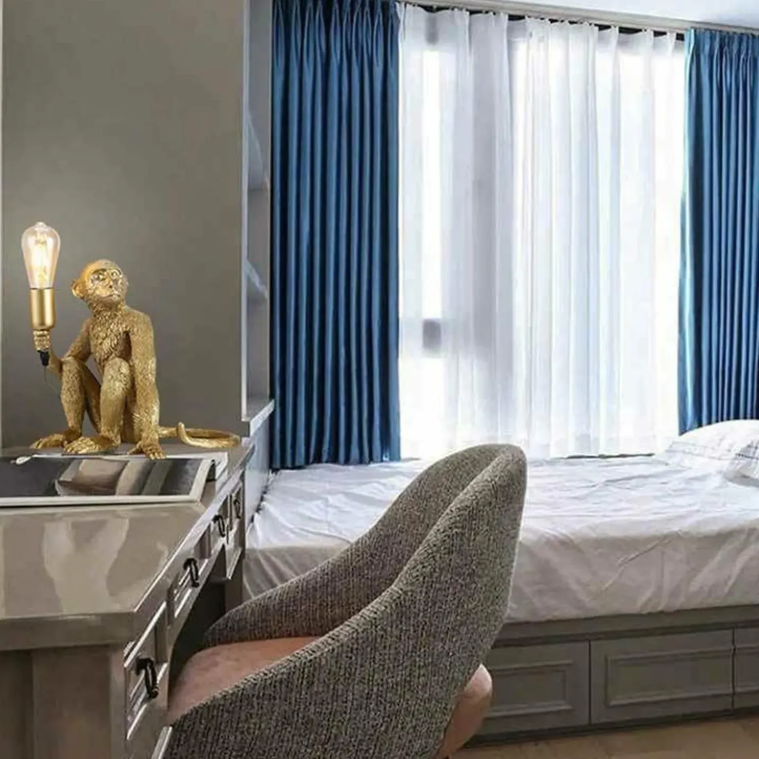 Sklep Kaja Złota, modernistyczna lampka nocna ABR-KARD4-G MONKEY | Kaja