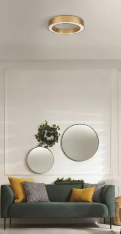 Sklep Kaja Złota obręcz LED natynkowa ⌀40cm 3000K AZ5030 MARCO | Kaja Oświetlenie