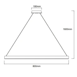 Best Złota obręcz LED wisząca do salonu LP-033/1P L GD SHINY z serii MIDWAY Żyrandole Nowoczesne