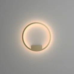 Sklep Kaja Złota obręcz, ledowa lampa ścienna MOD058WL-L25BS3K z serii RIM | Kaja