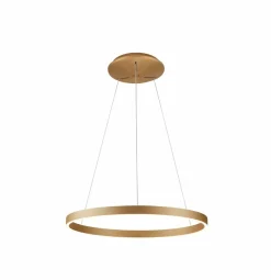 Flash Sale Złota, okrągła lampa LED ⌀60cm światło góra-dół AZ5099 ANDREA | Kaja Żyrandole Nowoczesne