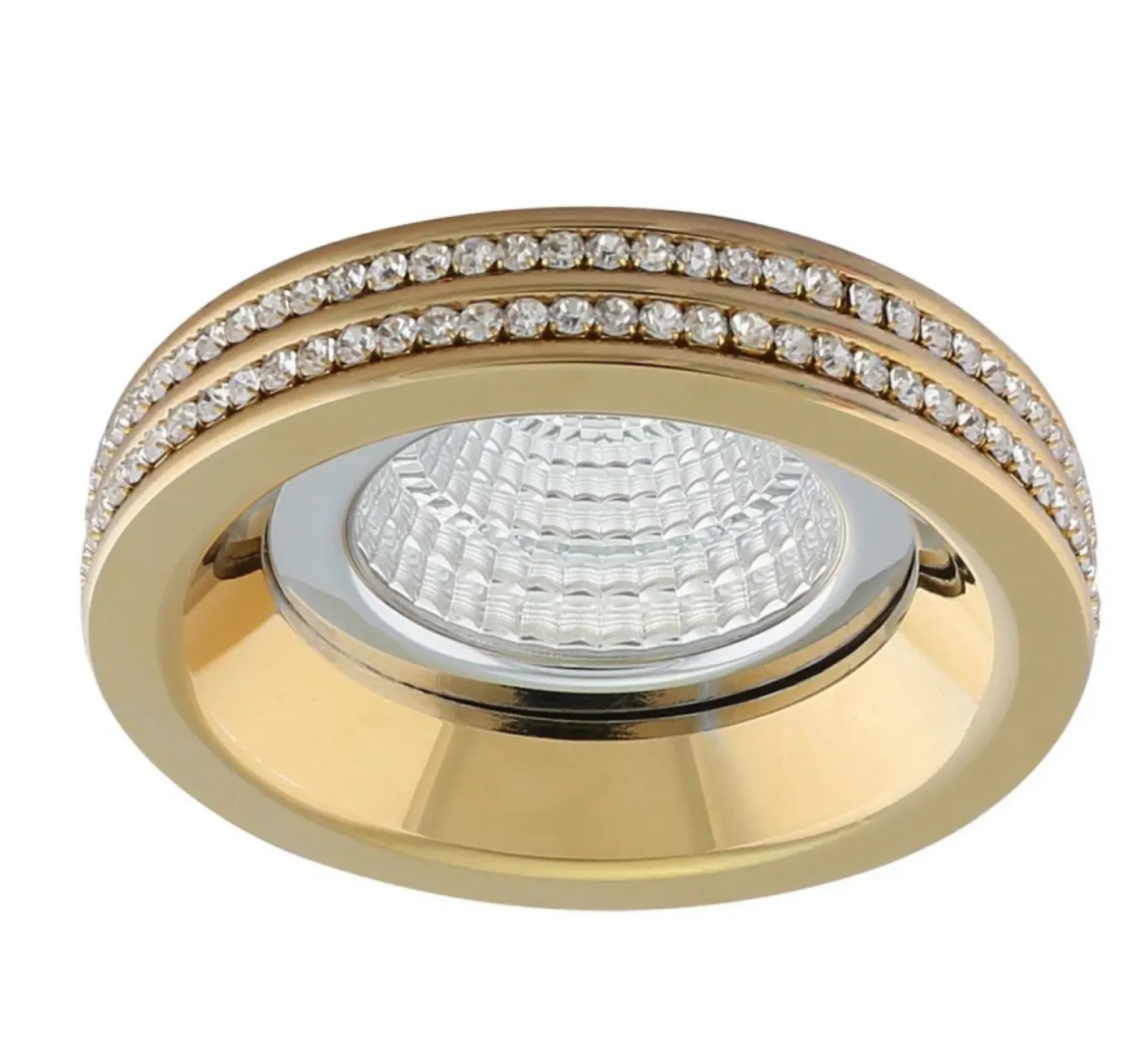 Sklep Kaja Złota, okrągłe oczko podtynkowe z kryształkami AZ1459 EVA | Kaja