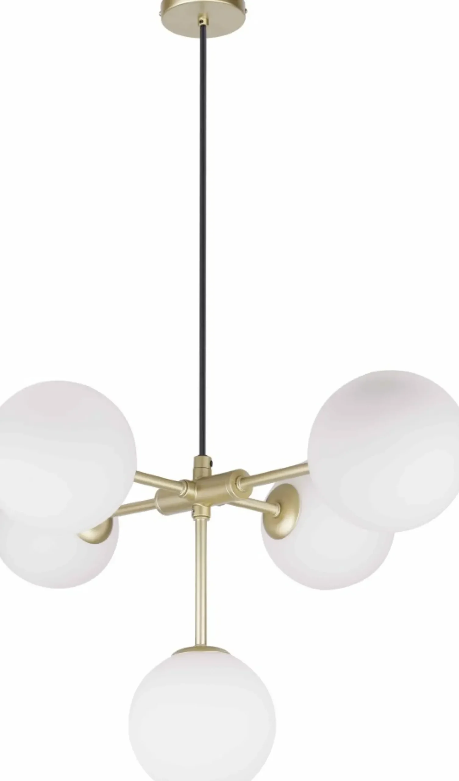 Flash Sale Złota, ozdobna lampa wisząca do salonu 35-73778 z serii MATI | Kaja Żyrandole Nowoczesne