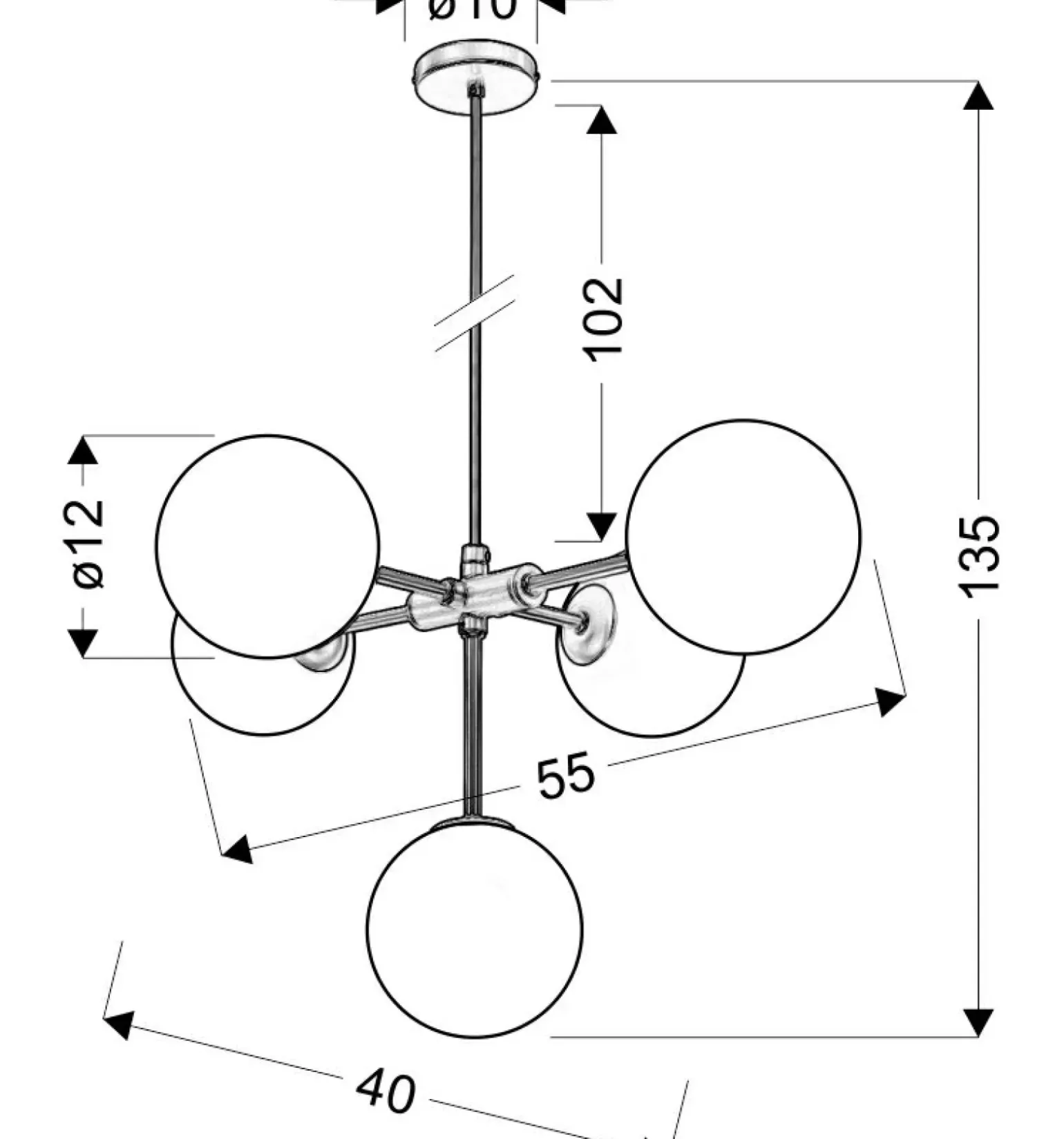 Flash Sale Złota, ozdobna lampa wisząca do salonu 35-73778 z serii MATI | Kaja Żyrandole Nowoczesne