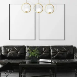 Best Sale Złota, potrójna lampa wisząca, ozdobne okręgi MLP5574 z serii VIENNA | Kaja Oświ Żyrandole Nowoczesne