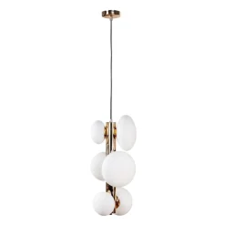 Store Złota, smukła lampa wisząca z kloszami ZM 1195 OMI | Kaja Oświetlenie Żyrandole Nowoczesne