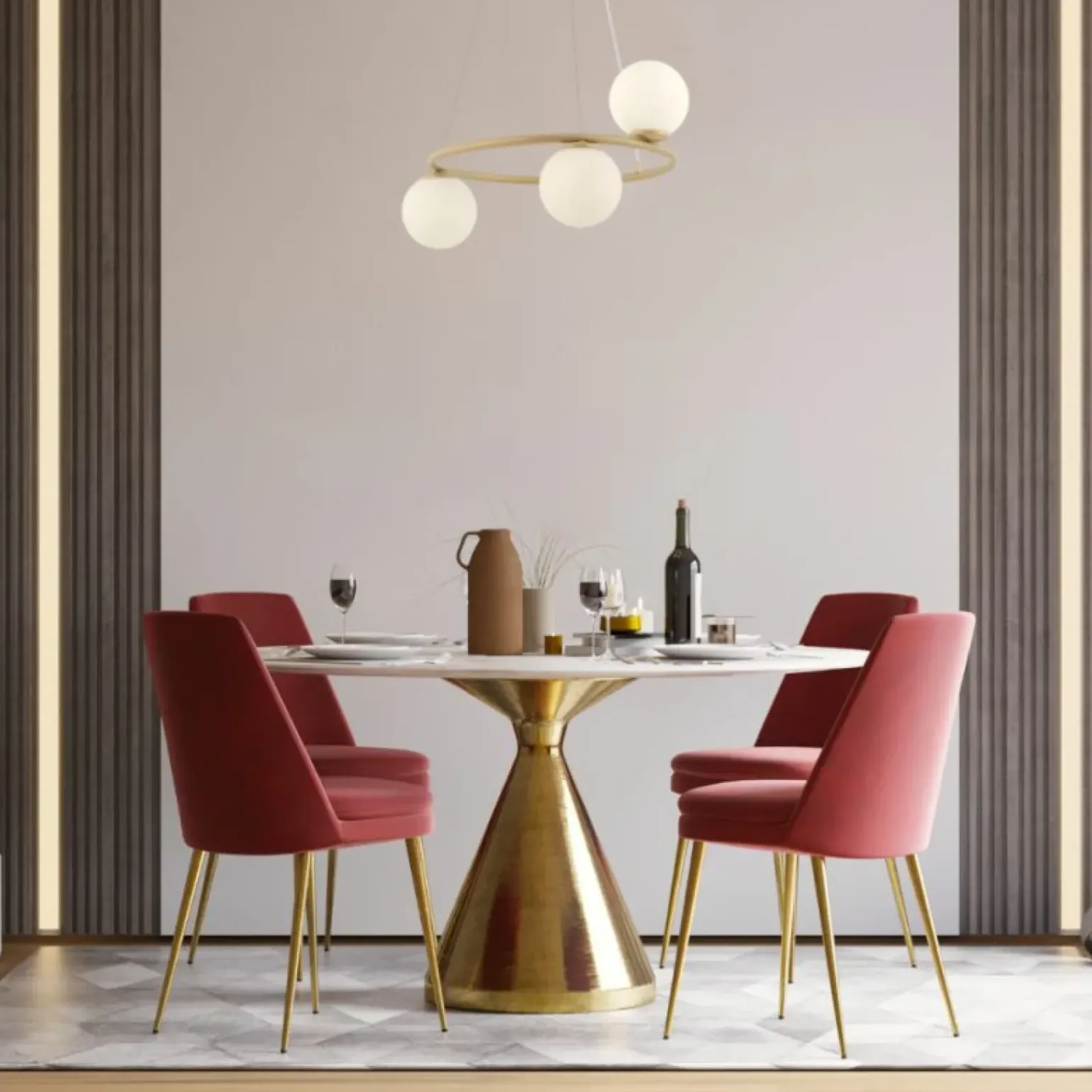 Best Sale Złota, stylowa lampa wisząca do sypialni SIG 33380 z serii GAMA KOŁO Żyrandole Nowoczesne