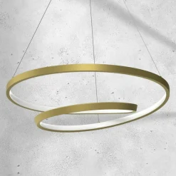 Best Złota wstążka wisząca ze światłem LED ML7950 LUCERO | Kaja Oświetlenie Żyrandole Nowoczesne