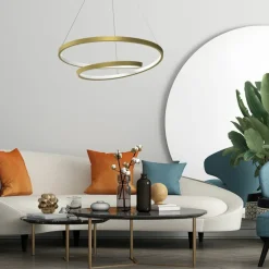 Best Złota wstążka wisząca ze światłem LED ML7950 LUCERO | Kaja Oświetlenie Żyrandole Nowoczesne