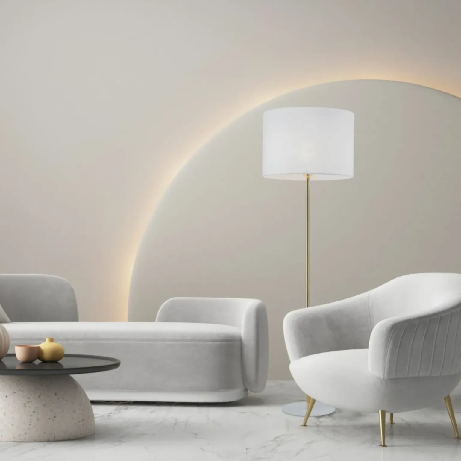 Sklep Kaja Złoto-biała lampa stojąca glamour TK 16033 UMBERTO WHITE GOLD | Kaja