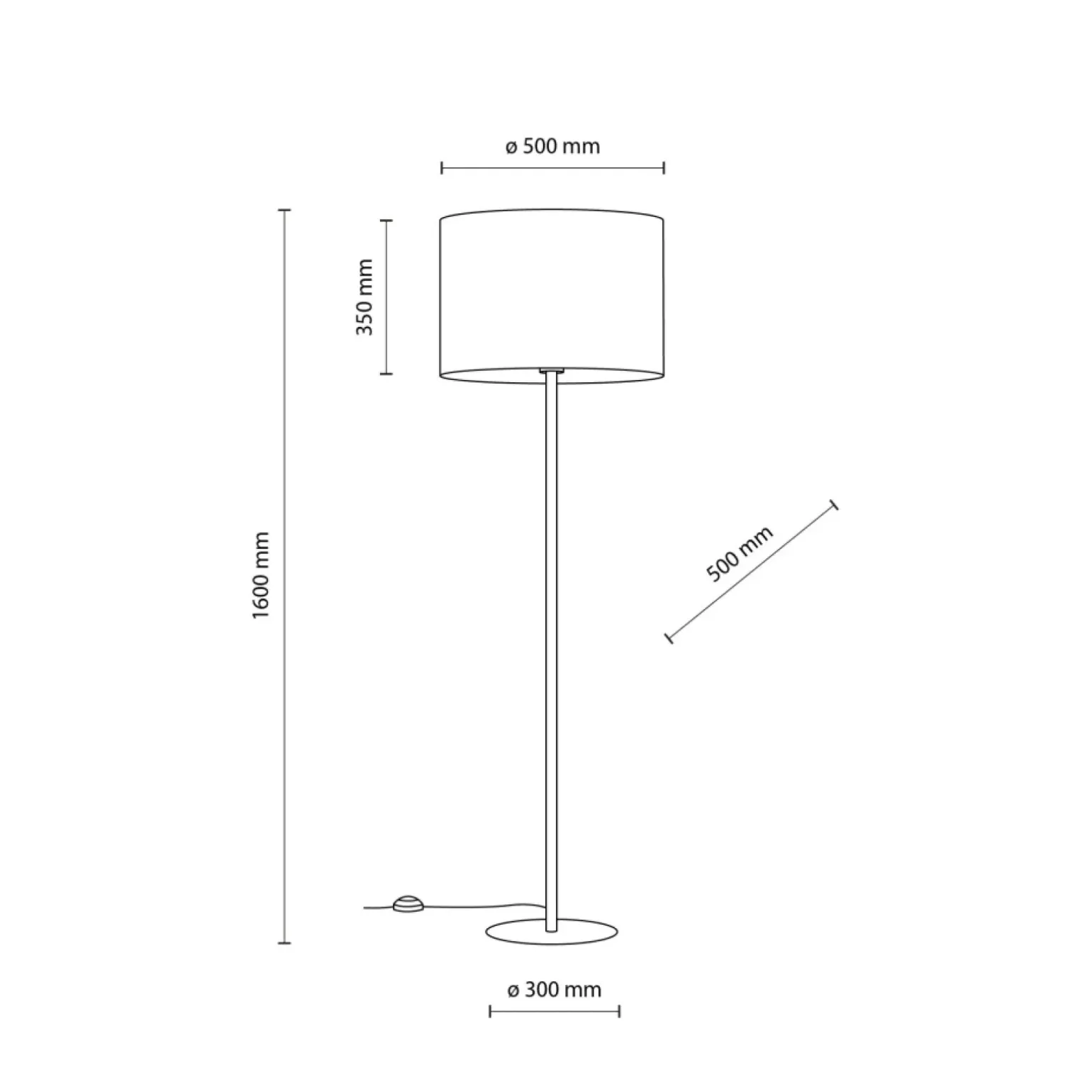 Sklep Kaja Złoto-biała lampa stojąca glamour TK 16033 UMBERTO WHITE GOLD | Kaja