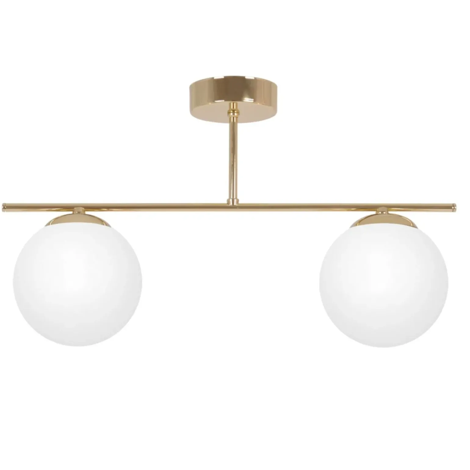 Store Złoto-biała lampa sufitowa nad aneks kuchenny K-5421 z serii REA Żyrandole Nowoczesne