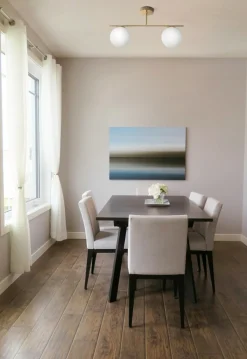 Store Złoto-biała lampa sufitowa nad aneks kuchenny K-5421 z serii REA Żyrandole Nowoczesne