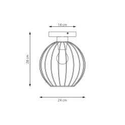 Cheap Złoto-czarna lampa sufitowa z drucianym kloszem 1370/1 z serii NEST Żyrandole Nowoczesne