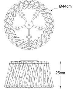 Sklep Kaja Złoto-kryształowy plafon do salonu C0465-05K-V7V7 z serii MIRABELL