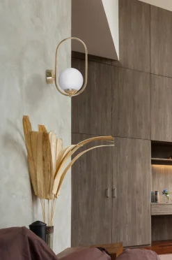 Sklep Kaja Złoty, dekoracyjny kinkiet ścienny do salonu K-5393 z serii RITUS