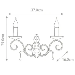 Sklep Kaja Złoty kinkiet ścienny, świecznik AML2-BRONZE z serii AMARILLI