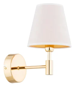 Sklep Kaja Złoty kinkiet ścienny ze stożkowym abażurem AL 28720 z serii ASTRIT | Kaja Oświe