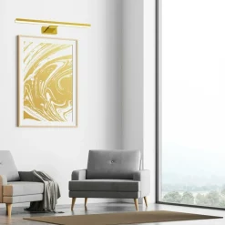 Sklep Kaja Złoty kinkiet obrazowy, nad lustro w korytarzu ML8238 z serii PINTO | Kaja Oświe