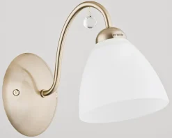 Sklep Kaja Złoty kinkiet ozdobiony kryształem AL 23750 | Kaja