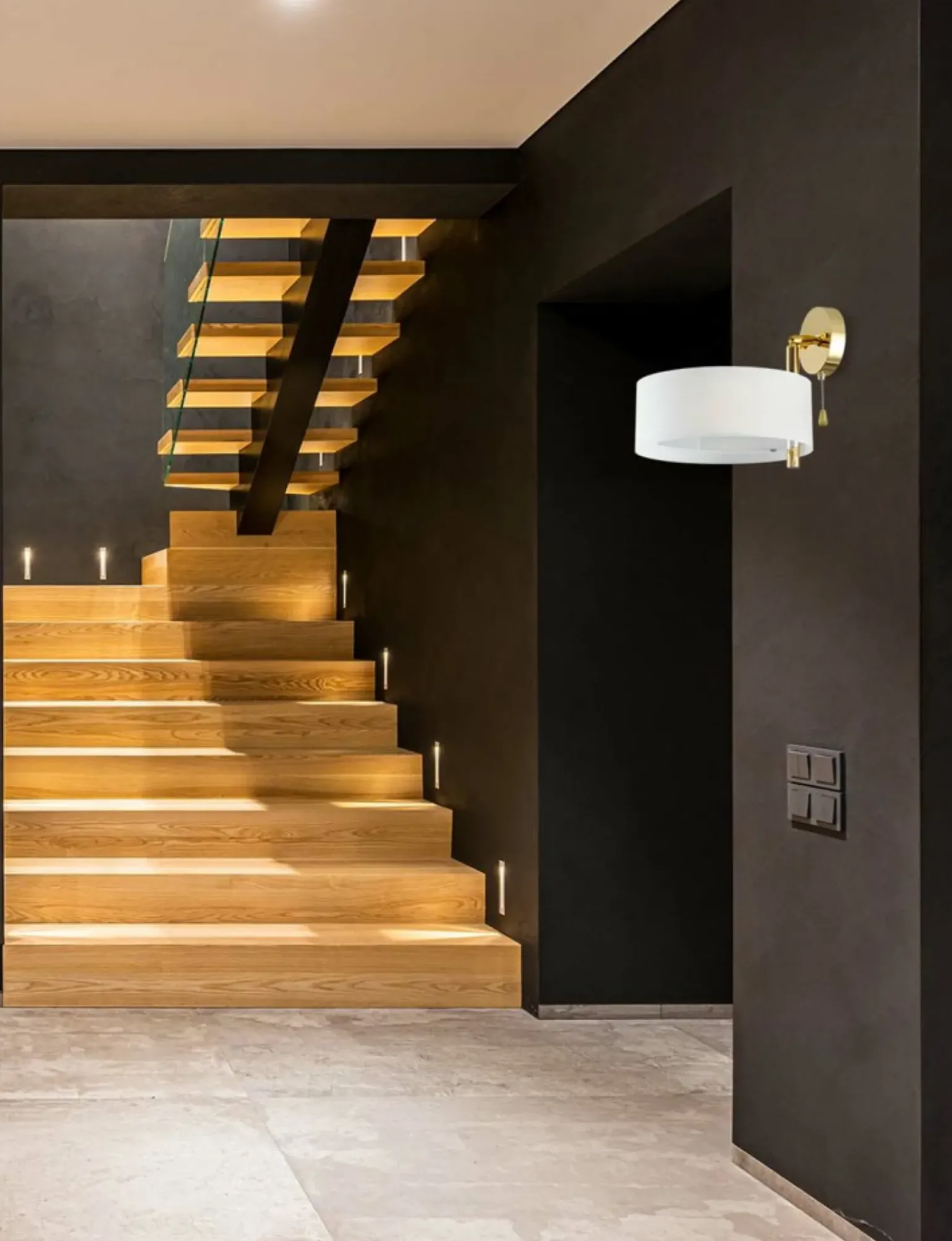 Sklep Kaja Złoty kinkiet z białym abażurem DRS8006/1 TR BL | Kaja Oświetlenie