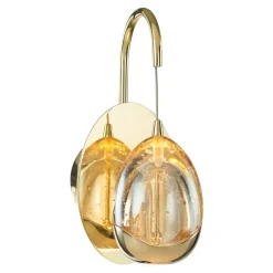 Sklep Kaja Złoty kinkiet ze zwisem LED WL-22112132-1A-CHPN HUELTO | Kaja